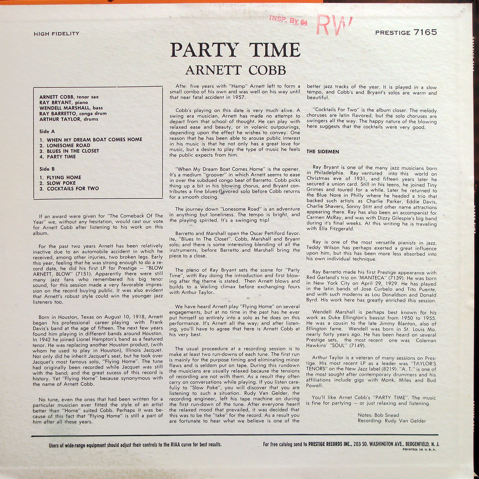 Arnett Cobb - More Party Time - Download Album